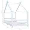 vidaXL Estructura de cama infantil madera maciza pino blanco 90x200 cm