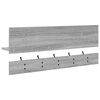 vidaXL Perchero de pared con estante Gris Sonoma 90 x 15 x 36 cm