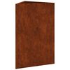 vidaXL Jardineras triangulares 2 uds acero oxidado 50x43x75 cm