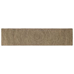 vidaXL Alfombras de &aacute;rea Natural y negro 60 x 250 cm yute