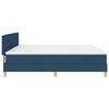 vidaXL Cama tipo Box Spring con coj&iacute;n Manual Azul 200 x 200 cm tela