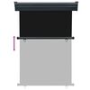 vidaXL Toldo lateral de balcón negro 125x250 cm