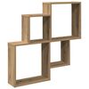 vidaXL Estante de pared madera ingenier&iacute;a roble artisian 80x15x78,5 cm