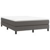 vidaXL Estructura de cama con somier cuero sint&eacute;tico gris 140x200 cm