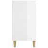 vidaXL Mesitas de noche 2 uds madera blanco brillante 40x35x70 cm