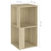 vidaXL Mueble de esquina madera contrachapada roble Sonoma 33x33x67 cm