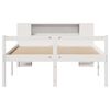 vidaXL Cama con estanter&iacute;a sin colch&oacute;n madera maciza blanca 150x200 cm
