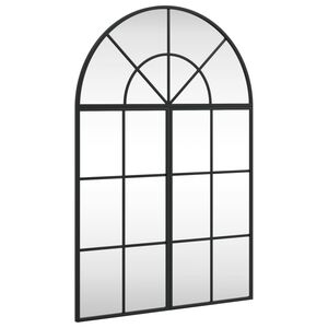 vidaXL Espejo de pared arco de hierro negro 60x90 cm