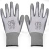 vidaXL Guantes de trabajo PU 24 pares blanco y gris talla 9/L