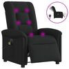 vidaXL Sillón reclinable de masaje eléctrico tela negro