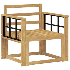 vidaXL Conjunto de sof&aacute;s de exterior Madera de Acacia S&oacute;lida Blanco