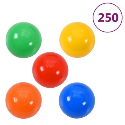 vidaXL Tienda de juegos niños con 250 bolas multicolor 255x80x100cm