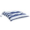 vidaXL Cojines de silla 4 uds tela Oxford rayas azul blanco 50x50x7 cm