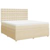 vidaXL Cama box spring con colch&oacute;n tela color crema 180x200 cm