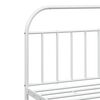vidaXL Estructura cama sin colch&oacute;n con estribo metal blanco 200x200 cm