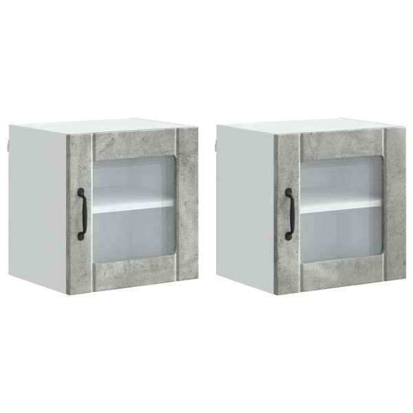 vidaXL Mueble de Cocina Lucca 2 pcs Gris Concreto 40 x 31 x 40 cm