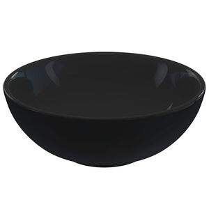 vidaXL Lavabo &Oslash;28x10 cm cer&aacute;mica negro brillo