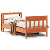 vidaXL Estructura de cama sin colch&oacute;n madera maciza marr&oacute;n 75x190 cm