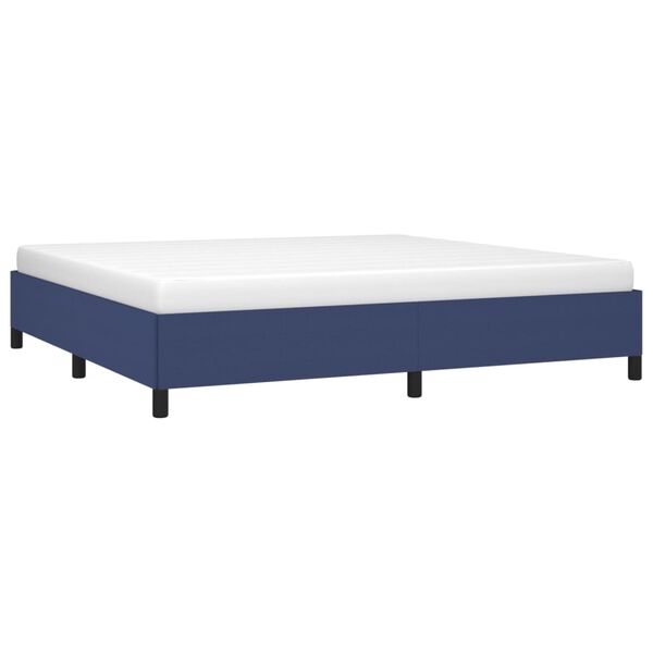 vidaXL Cama sin colch&oacute;n tela azul 200x200 cm