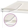 vidaXL Toldo autom&aacute;tico con LED sensor de viento color crema 300x250cm
