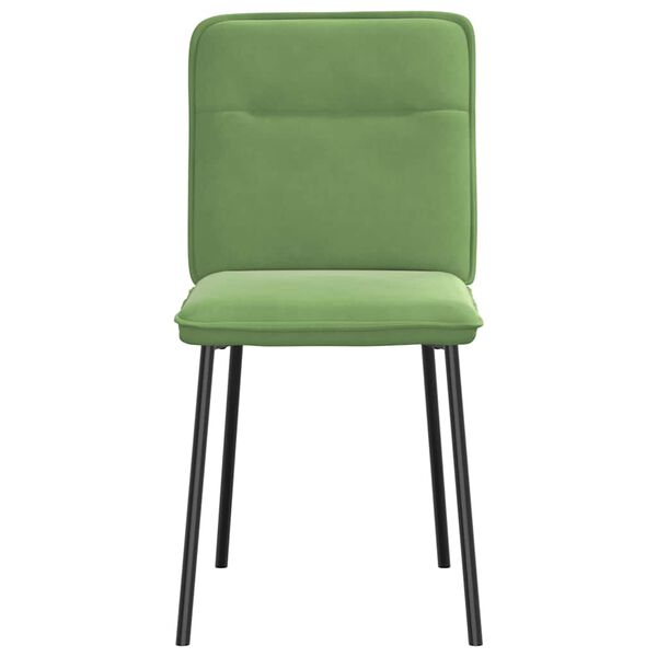 vidaXL Sillas de comedor 6 unidades terciopelo verde claro