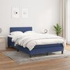 vidaXL Cama box spring con colch&oacute;n tela azul 120x190 cm