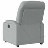 vidaXL Sill&oacute;n reclinable de masaje de tela gris claro