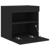 vidaXL Mueble de TV de pared con luces LED negro 40x30x40 cm