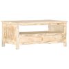 vidaXL Mesa de centro de madera maciza de mango blanco 90x50x40 cm