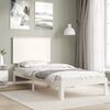 vidaXL Estructura cama sin colchón madera maciza pino blanca 100x200cm