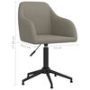 vidaXL Silla de comedor giratoria 6 uds terciopelo gris claro