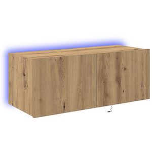 vidaXL Mueble de TV Montado en la Pared 80 x 35 x 31 cm Roble artisan