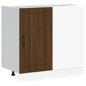vidaXL Mueble bajo de cocina Lucca madera contrachapada roble marr&oacute;n