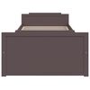 vidaXL Estructura cama sin colchón madera pino marrón oscuro 90x200 cm
