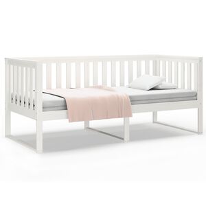 vidaXL Sof&aacute; cama sin colch&oacute;n madera maciza de pino blanco 90x190 cm
