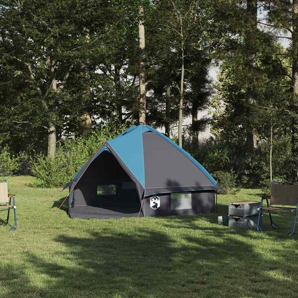 vidaXL Tienda tipi con techo Azul y gris 490 x 410 x 210 cm
