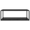 vidaXL Mesa de centro vidrio templado negro 100x50x35 cm