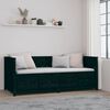 vidaXL Sof&aacute; cama madera maciza de pino negro 90x200 cm