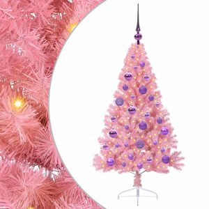 vidaXL &Aacute;rbol de Navidad Artificial Preiluminado Rosa 120 cm PVC