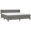 vidaXL Cama box spring con colch&oacute;n tela gris oscuro 200x200 cm