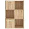 vidaXL Armario almacenamiento madera contrachapada roble 60x29,5x90 cm