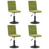 vidaXL Sillas de comedor giratorias 4 uds de terciopelo verde claro