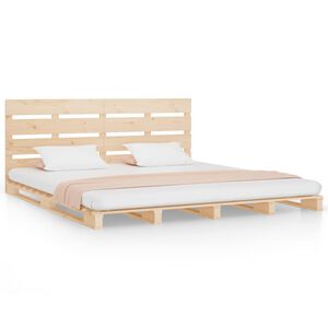 vidaXL Estructura de cama sin colch&oacute;n madera maciza de pino 140x190 cm
