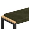 vidaXL Coj&iacute;n de banco Terciopelo de Corduroy Verde Profundidad 35 cm