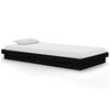 vidaXL Estructura de cama sin colch&oacute;n madera maciza negro 100x200 cm