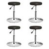 vidaXL Sillas de comedor 4 unidades cuero sint&eacute;tico negro