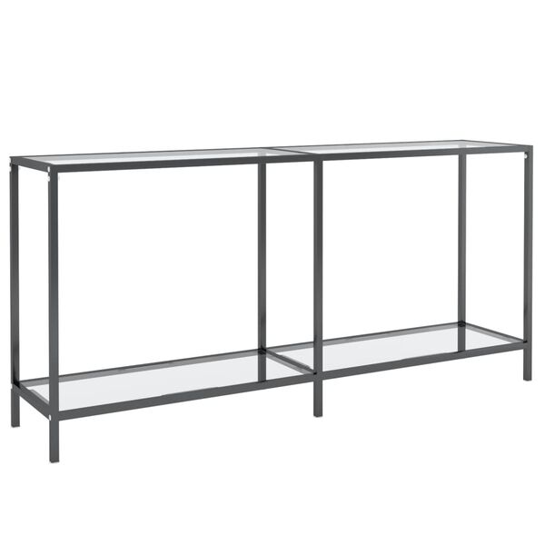 vidaXL Mesa consola vidrio templado transparente 160x35x75,5 cm