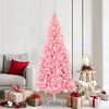 vidaXL Árbol de Navidad con 300 LED con soporte Rosa 180 cm PVC