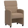 vidaXL Sillas de Comedor con Ruedas 2 pcs Capuchino 58 x 65 x 98 cm