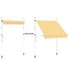 vidaXL Toldo manual retr&aacute;ctil 200 cm naranja y blanco a rayas